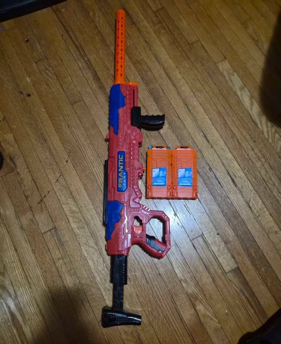 NERF Frantic Fury Toy Gun with Two Magazines