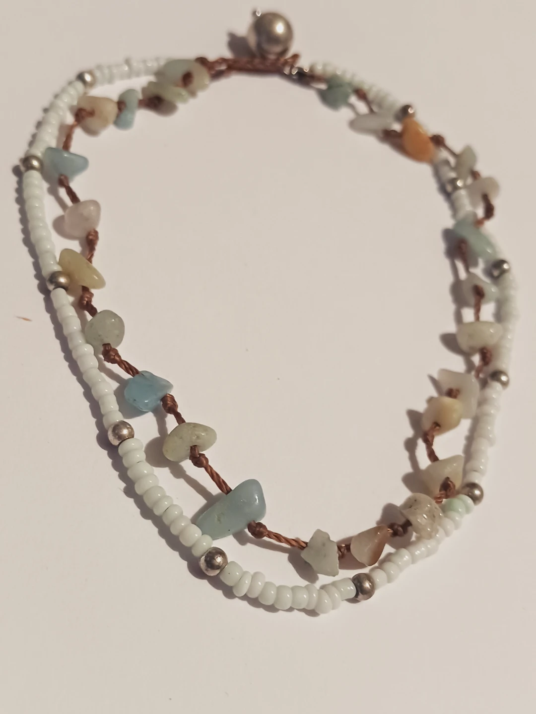 Beautiful Beaded Anklet with Natural Stones