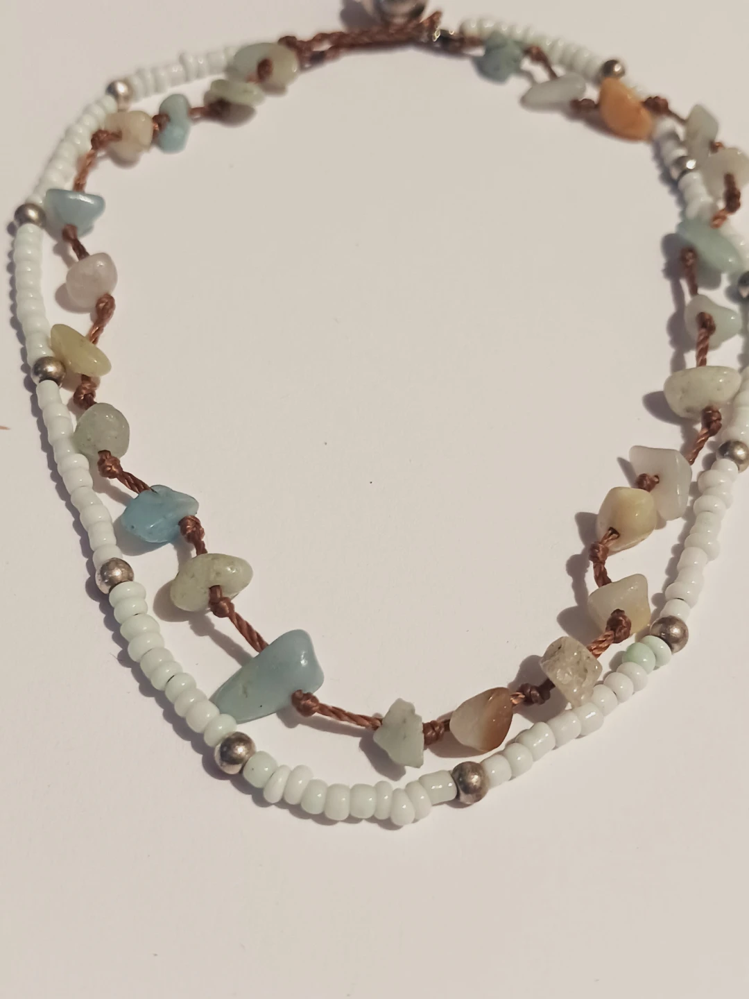 Beautiful Beaded Anklet with Natural Stones - photo 2