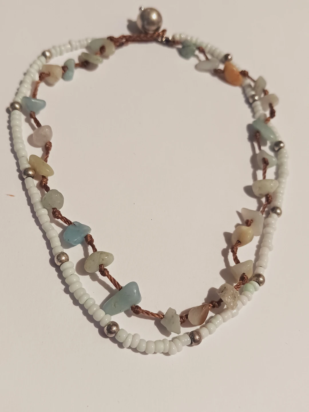 Beautiful Beaded Anklet with Natural Stones - photo 3