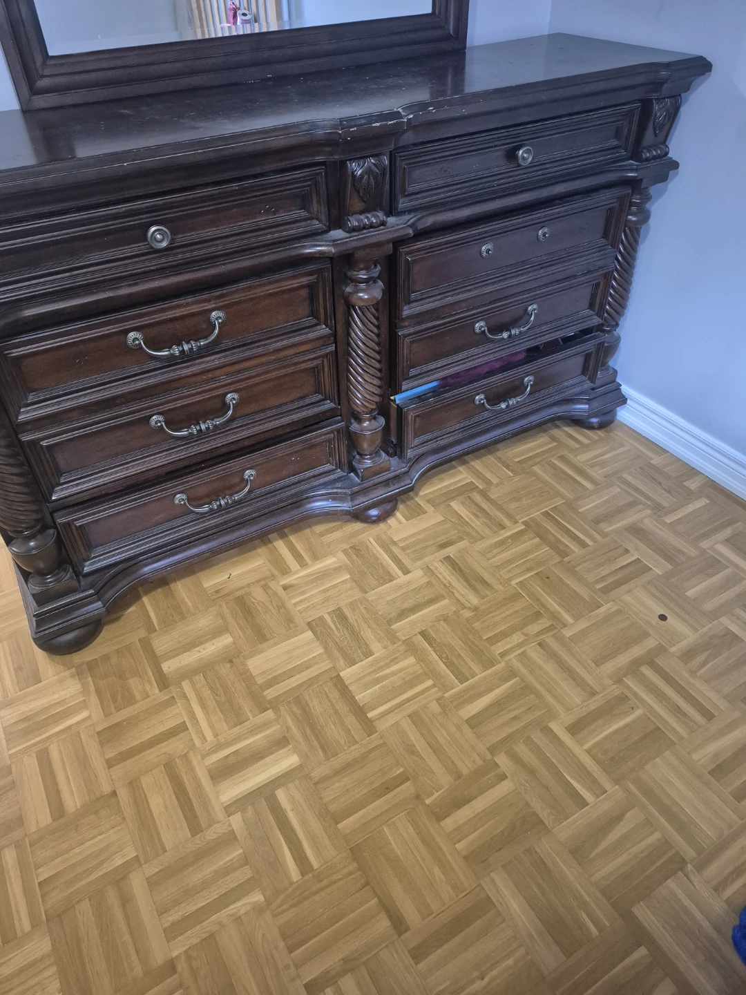 Dark Wood Dresser with Mirror - photo 5