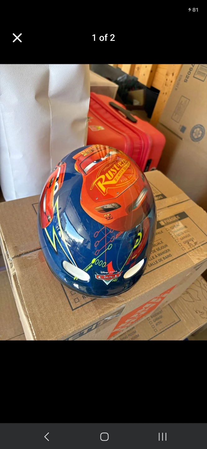 Disney Cars Lightning McQueen Youth Helmet
