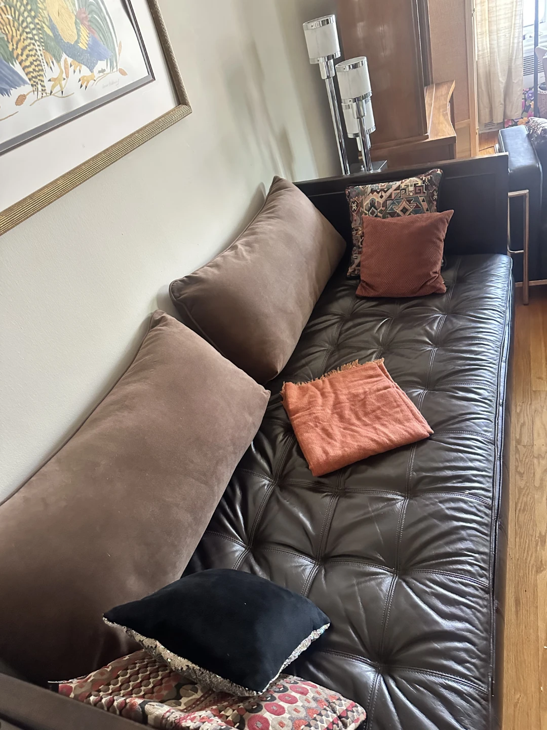 Tufed pillow for sofa/sofa bed/ day bed/ elderly cushion - photo 3