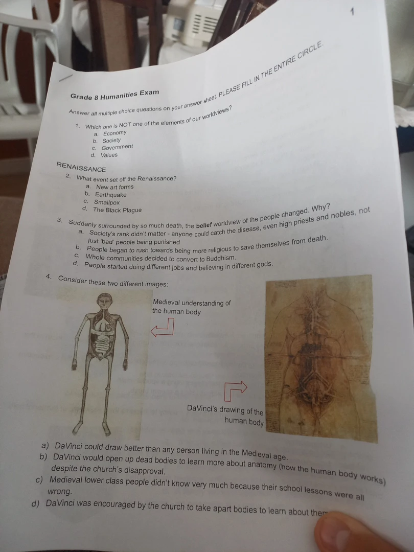 Grade 8 Humanities Exam ⚽