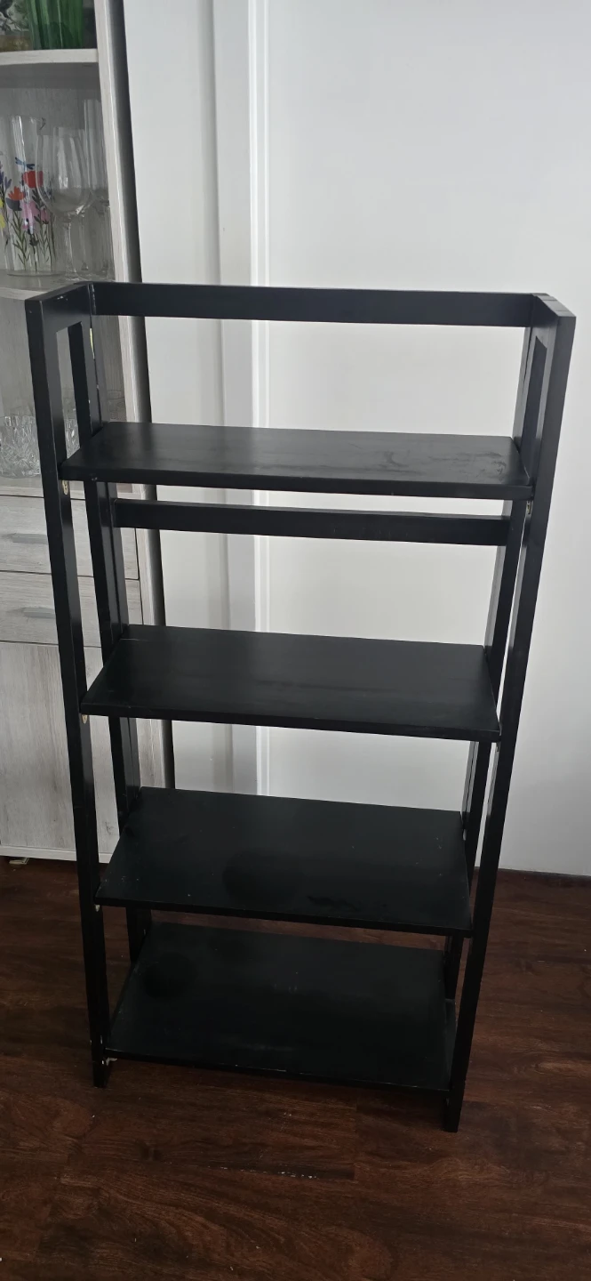 Black 4-Tier Ladder Shelf - photo 4