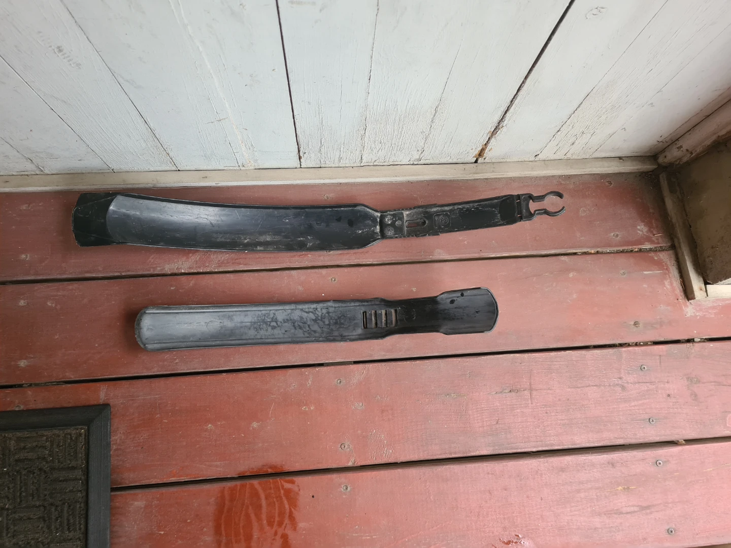 Two Black Bicycle Fenders