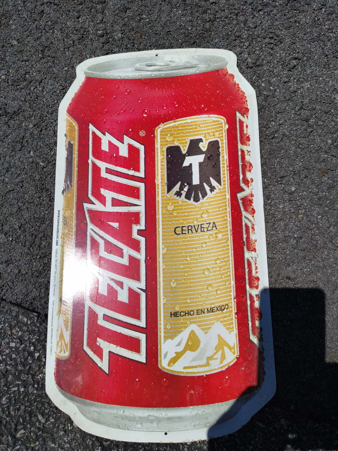 Tecate metal sign