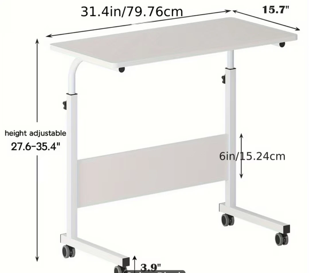 Adjustable Rolling Bedside Table - photo 4
