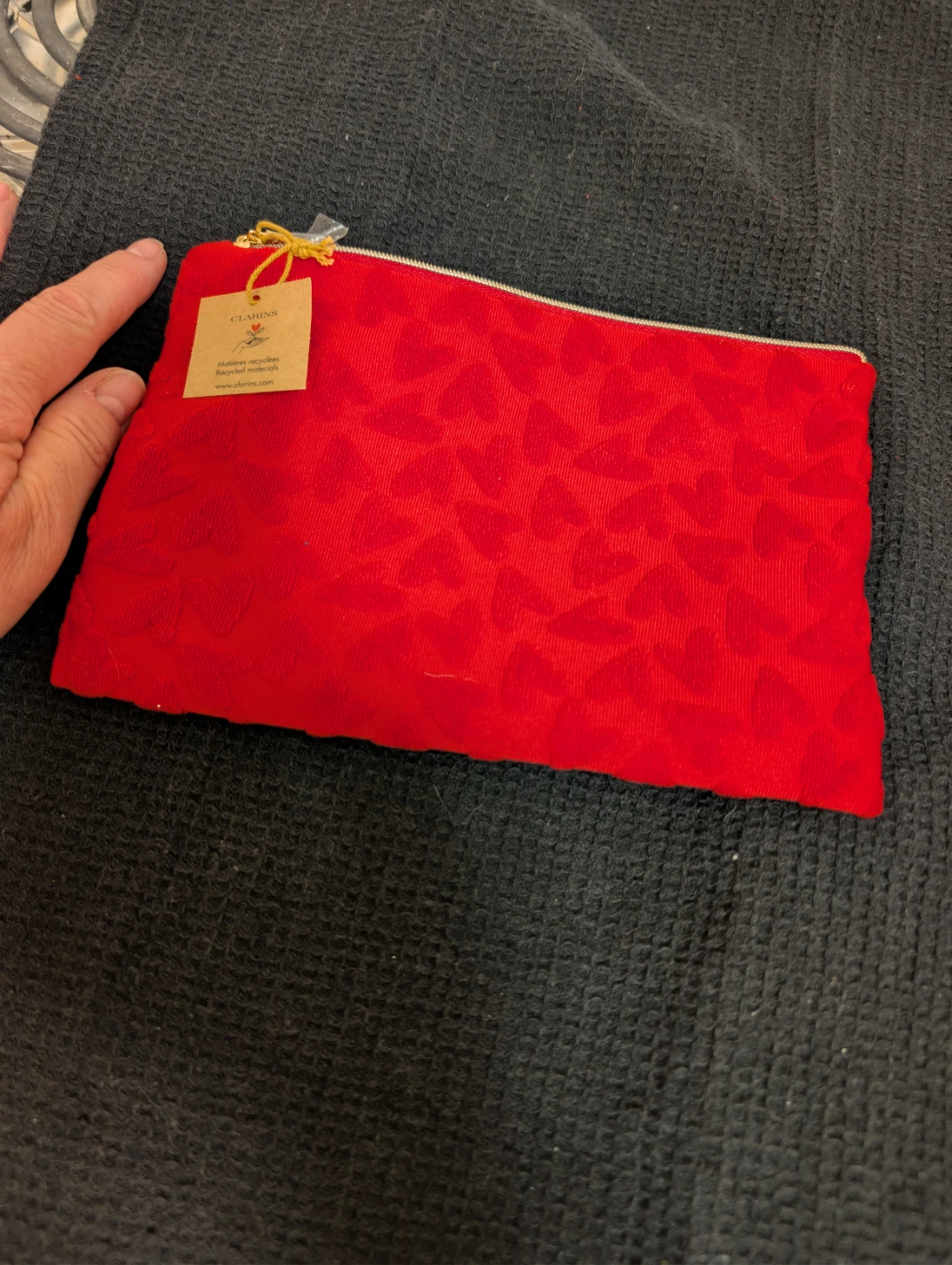 Brand new CLARINS Red Pouch/Make-up bag - photo 4