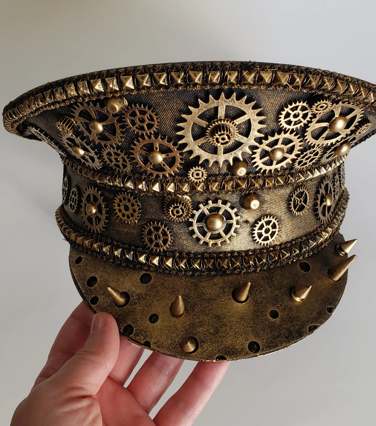 Steampunk Style Hat with Gears and Spikes - photo 4