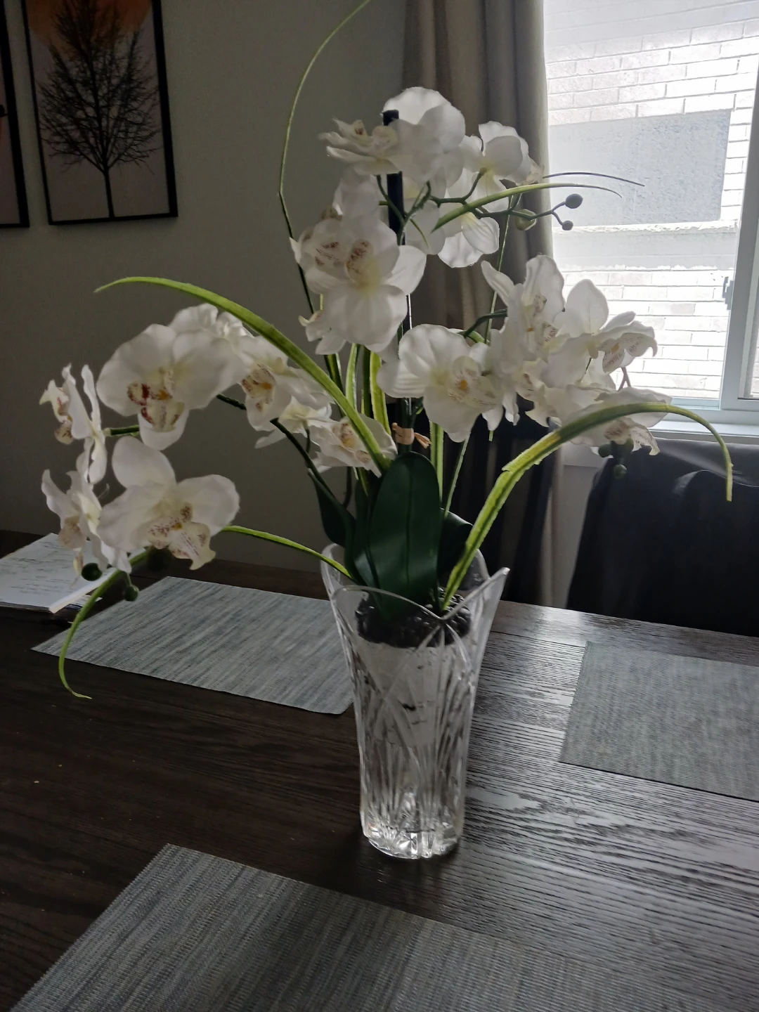 White Faux Orchid Arrangement