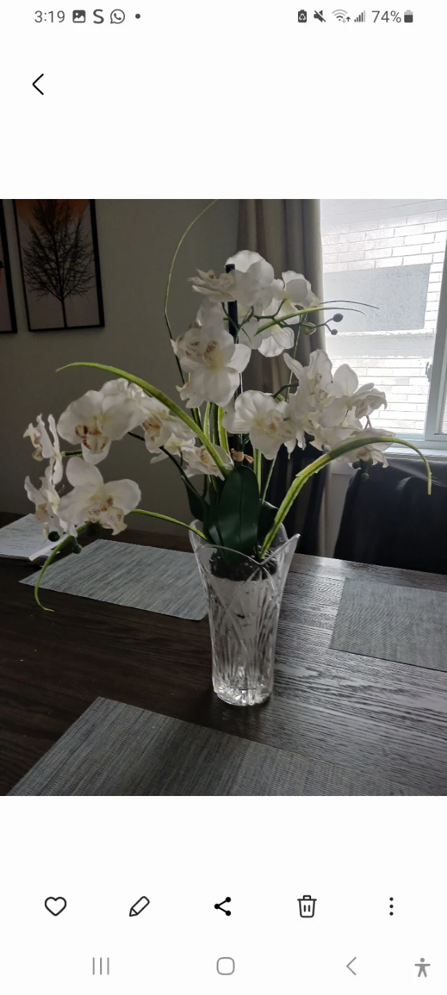 White Faux Orchid Arrangement - photo 2