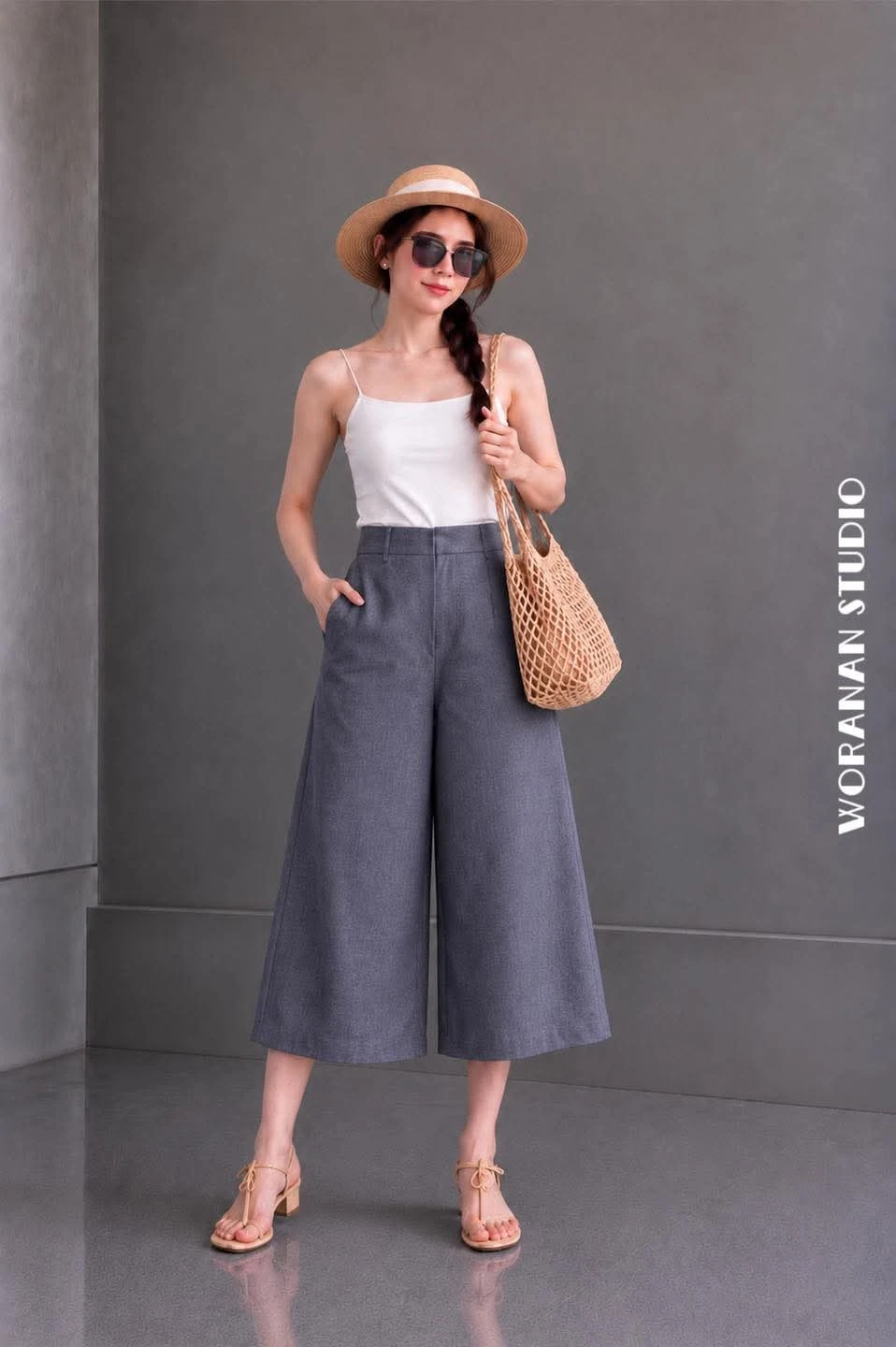 Women's Wide Leg Culottes Pants - photo 2