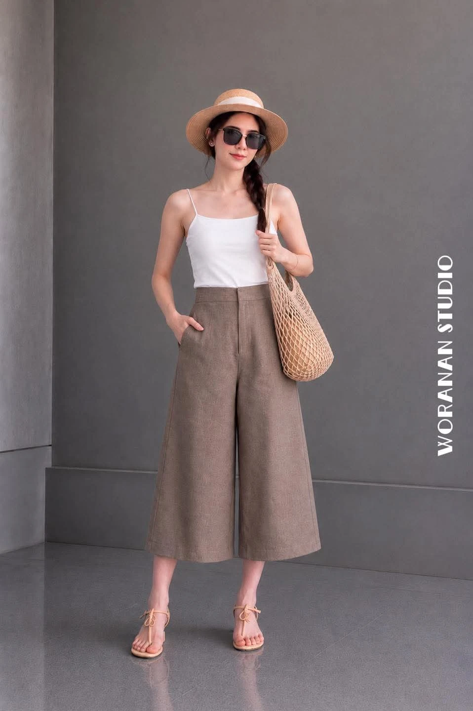 Women's Wide Leg Culottes Pants - photo 4