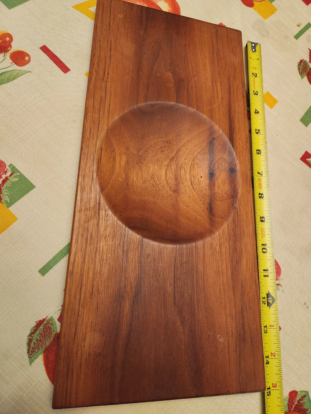 Wooden Charcuterie Board with Carved Bowl Spot
