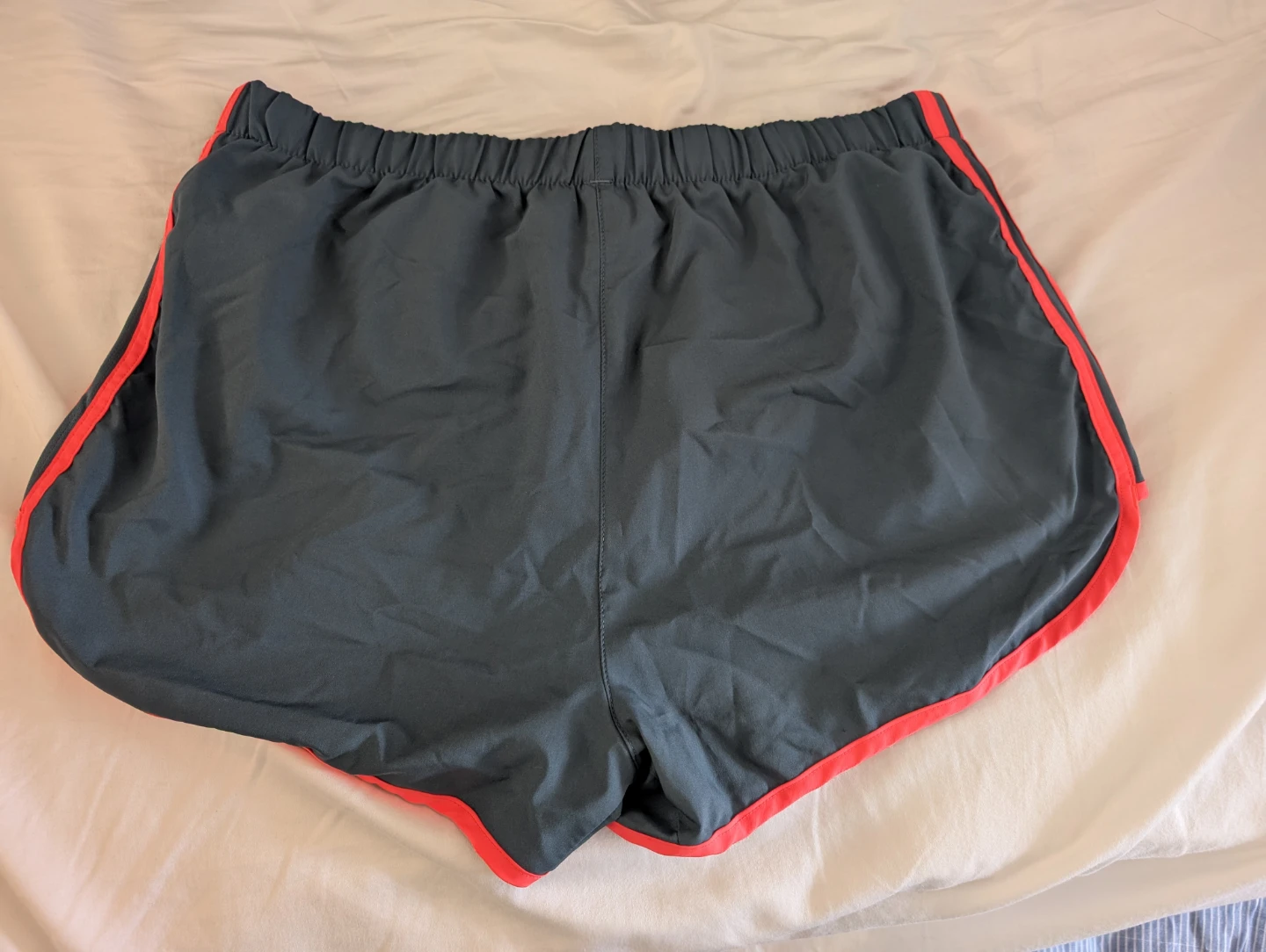 Adidas Running Gym Marathon Athletic Shorts Grey Pink 31" - photo 3