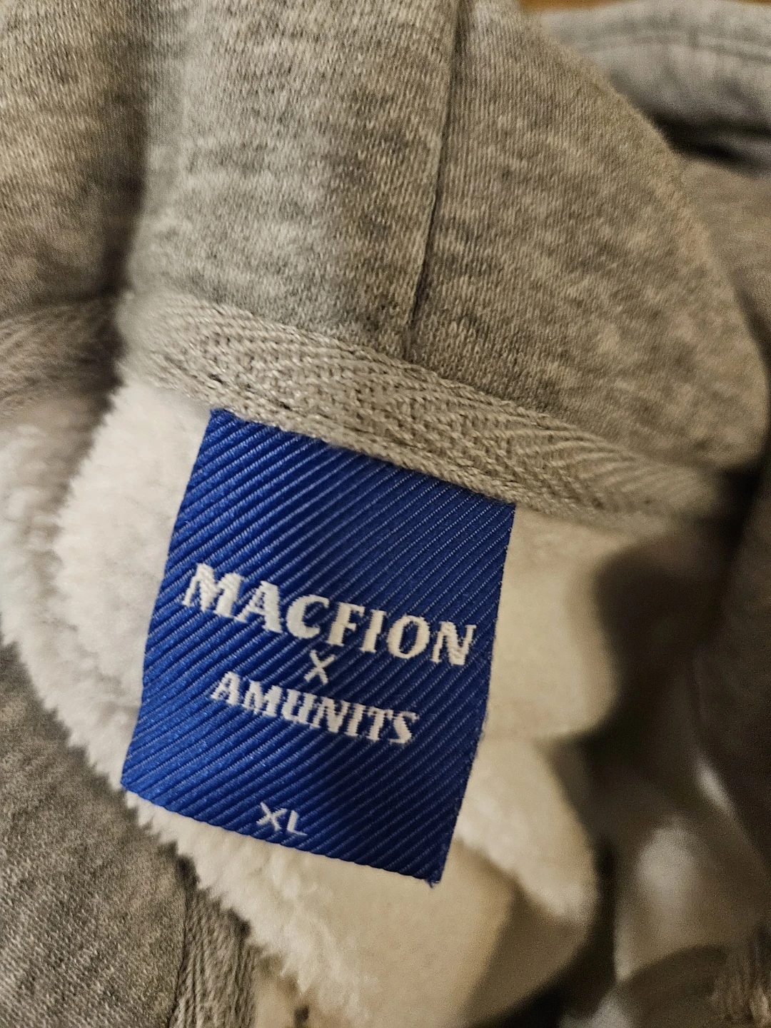 Macfion x Amunits Grey Zip-Up Hoodie - photo 3