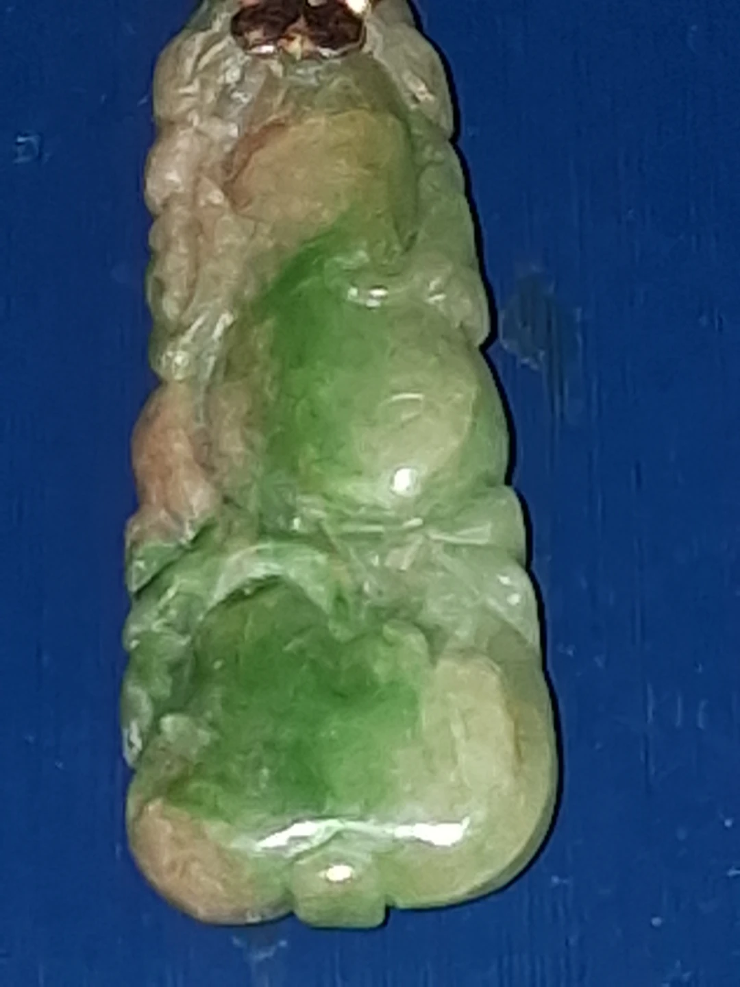 Carved Jade Pendant with Gold Bail - photo 2