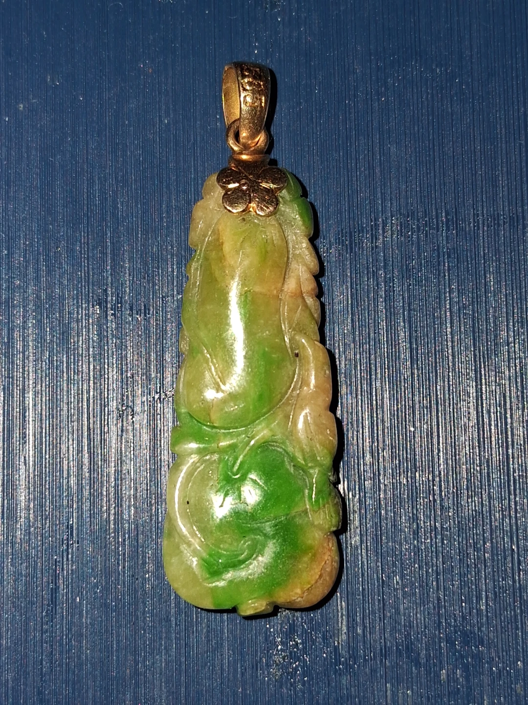 Carved Jade Pendant with Gold Bail - photo 5