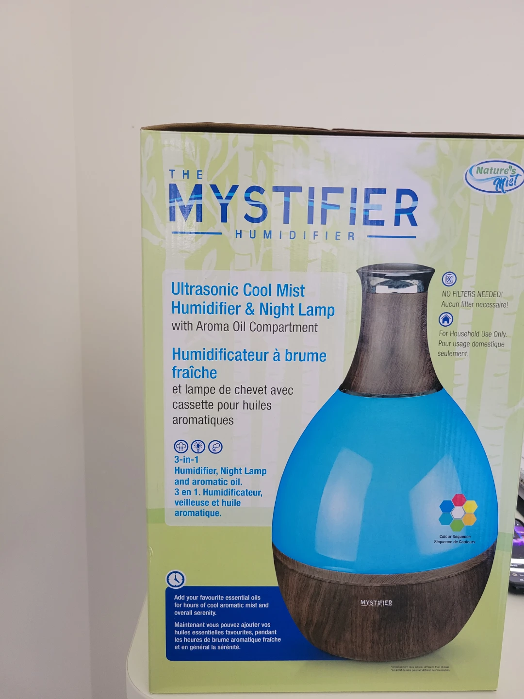Nature's Mist Ultrasonic Cool Mist Humidifier & Night Lamp