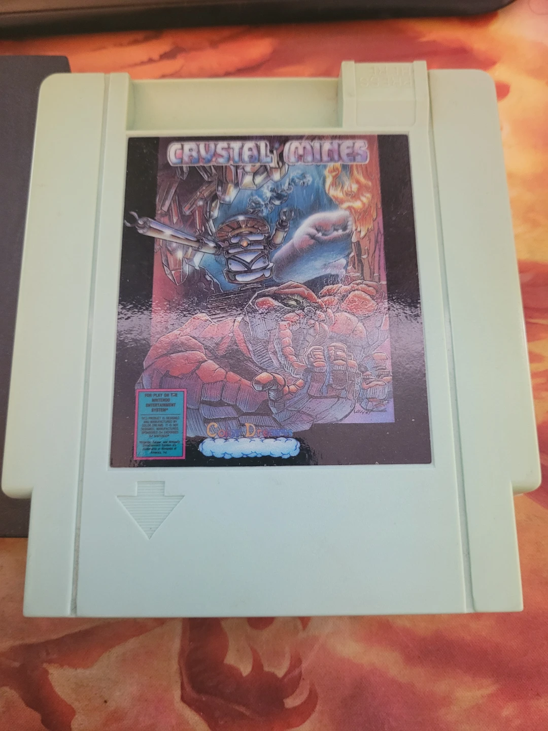 Crystal Mines NES Video Game Cartridge