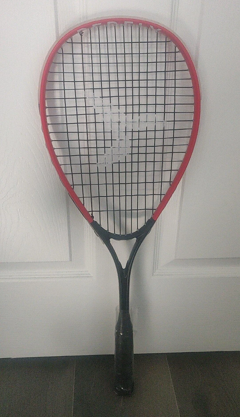 Red and Black Squash Racquet