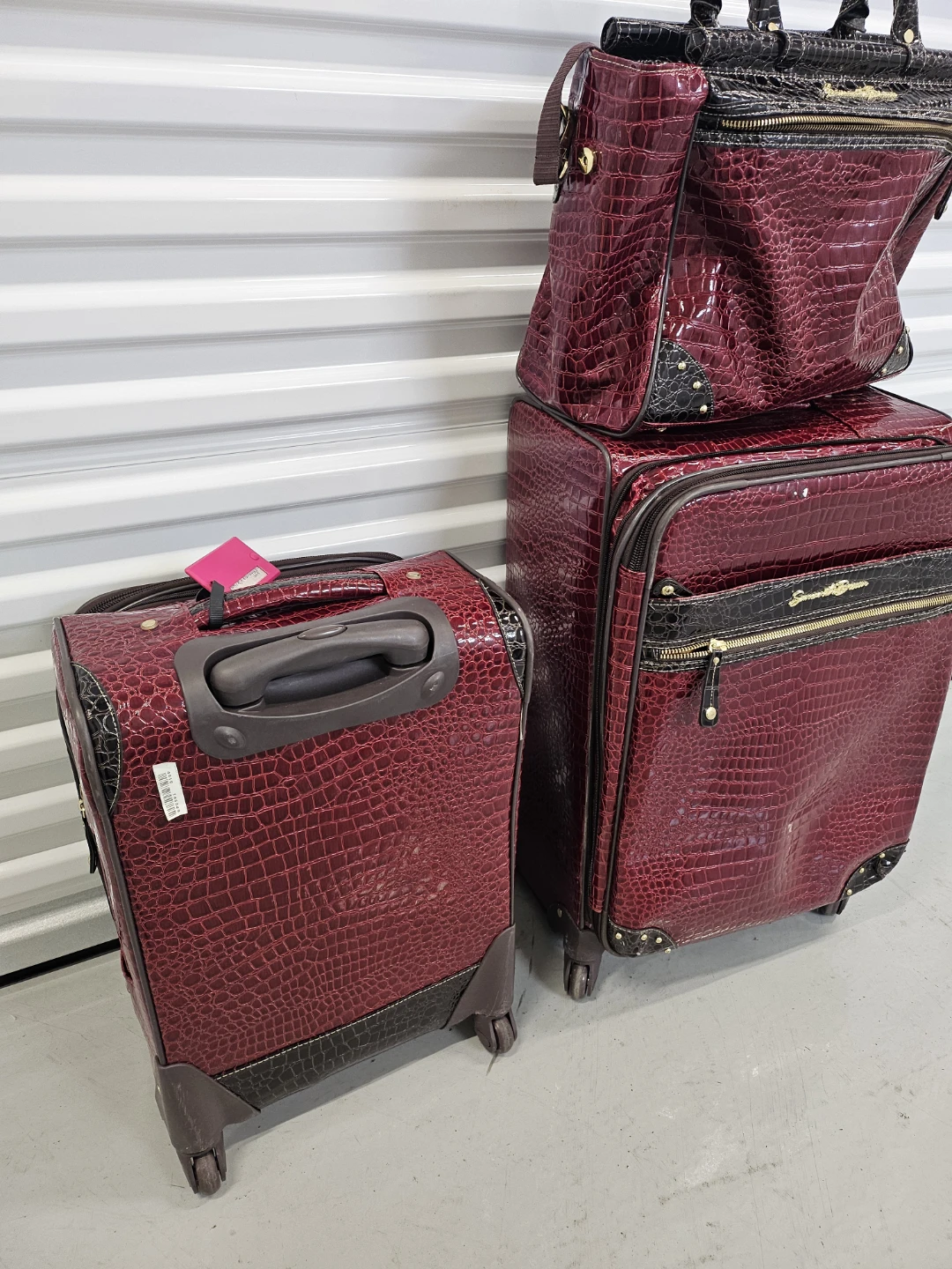Samantha Brown Crocodile Embossed Luggage Set - photo 3