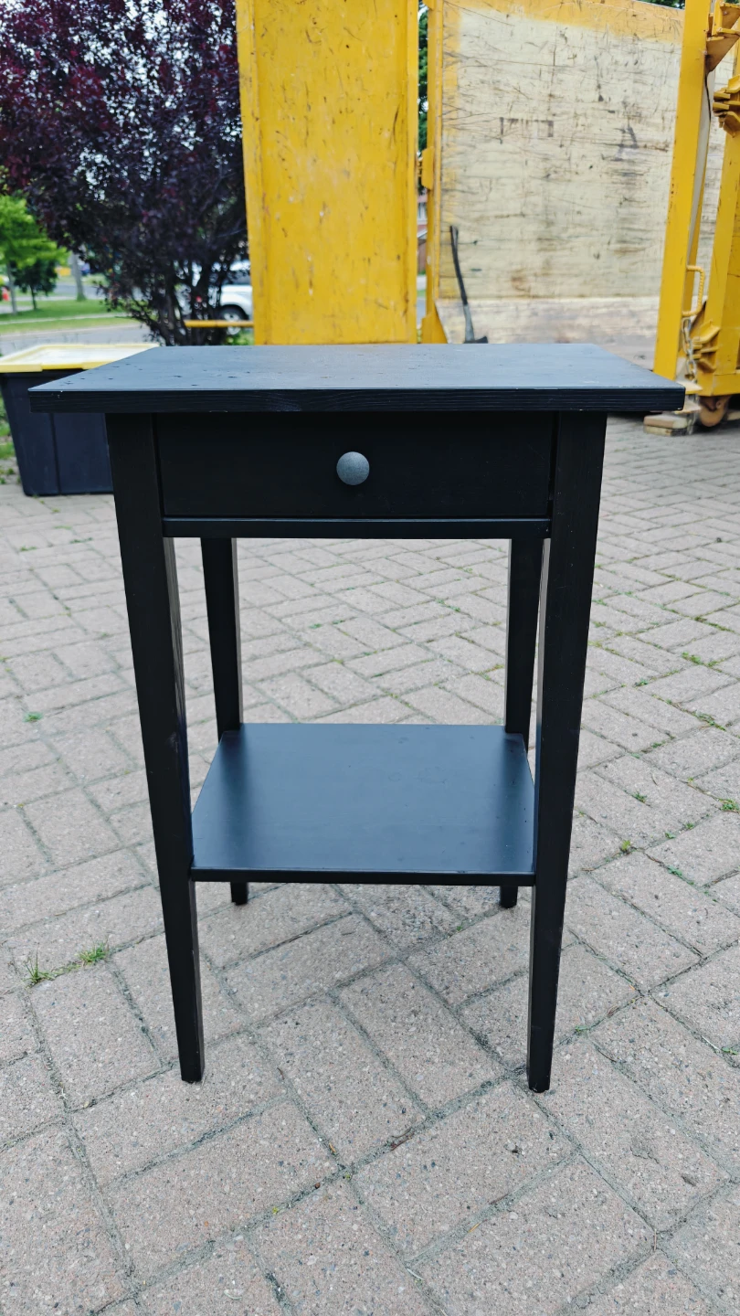 IKEA HEMNES Nightstand - Black-brown