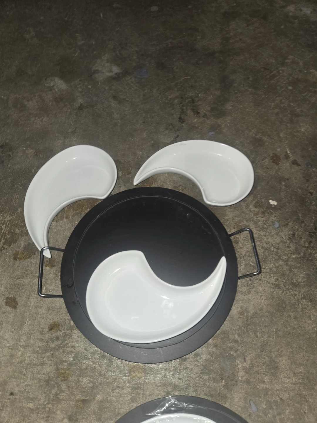 White 3-Section Serving Dish Set - photo 2