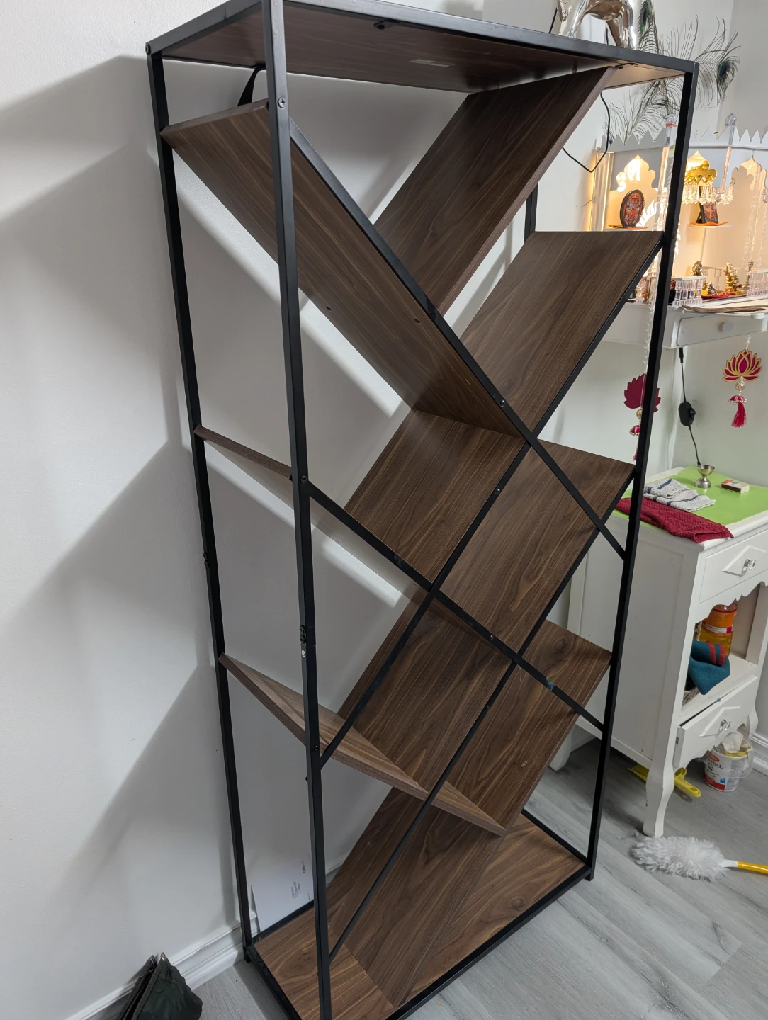 Tall Metal & Wood Bookshelf - photo 4