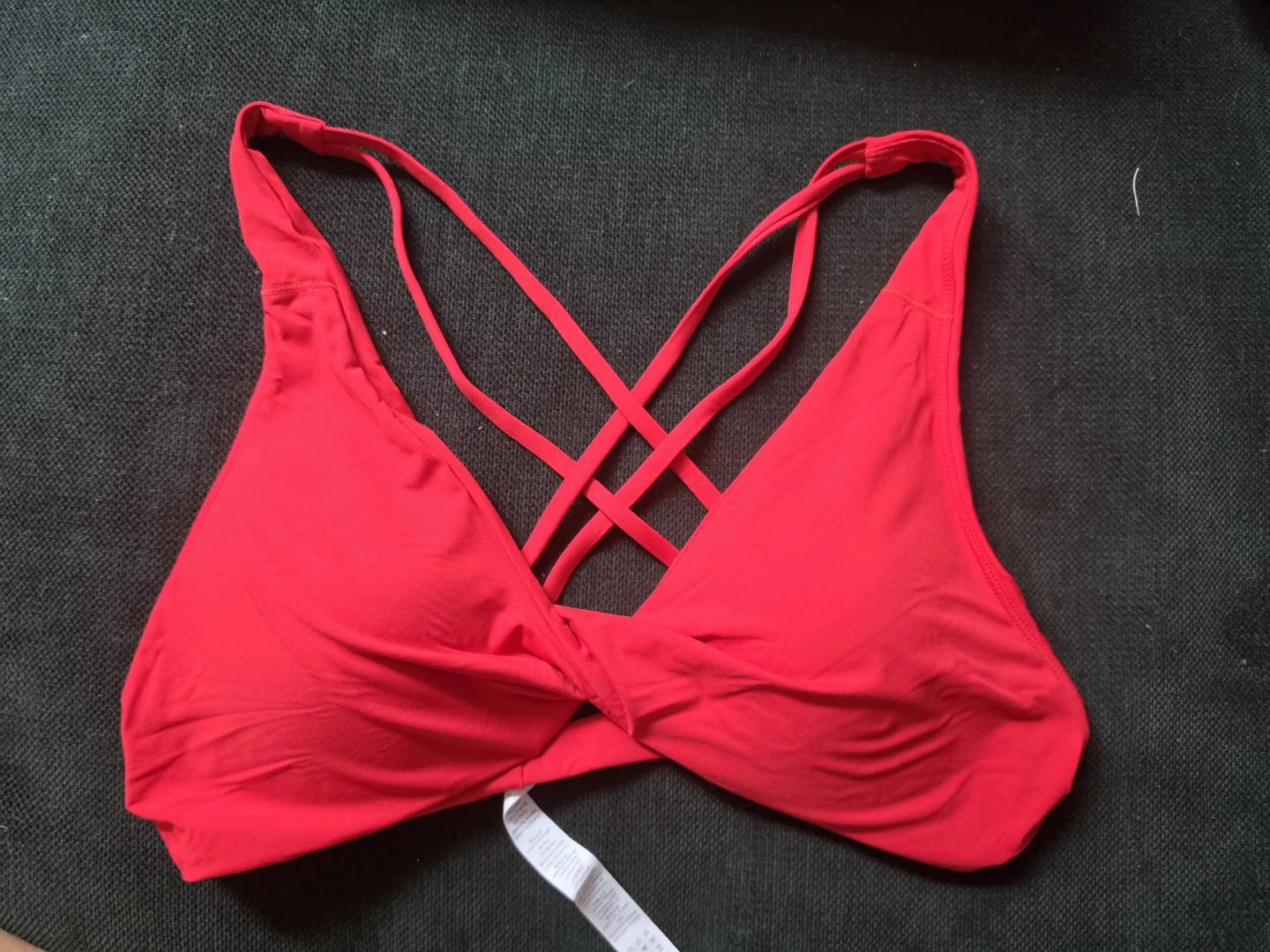 Red Twist Front Strappy Bikini Top - photo 3