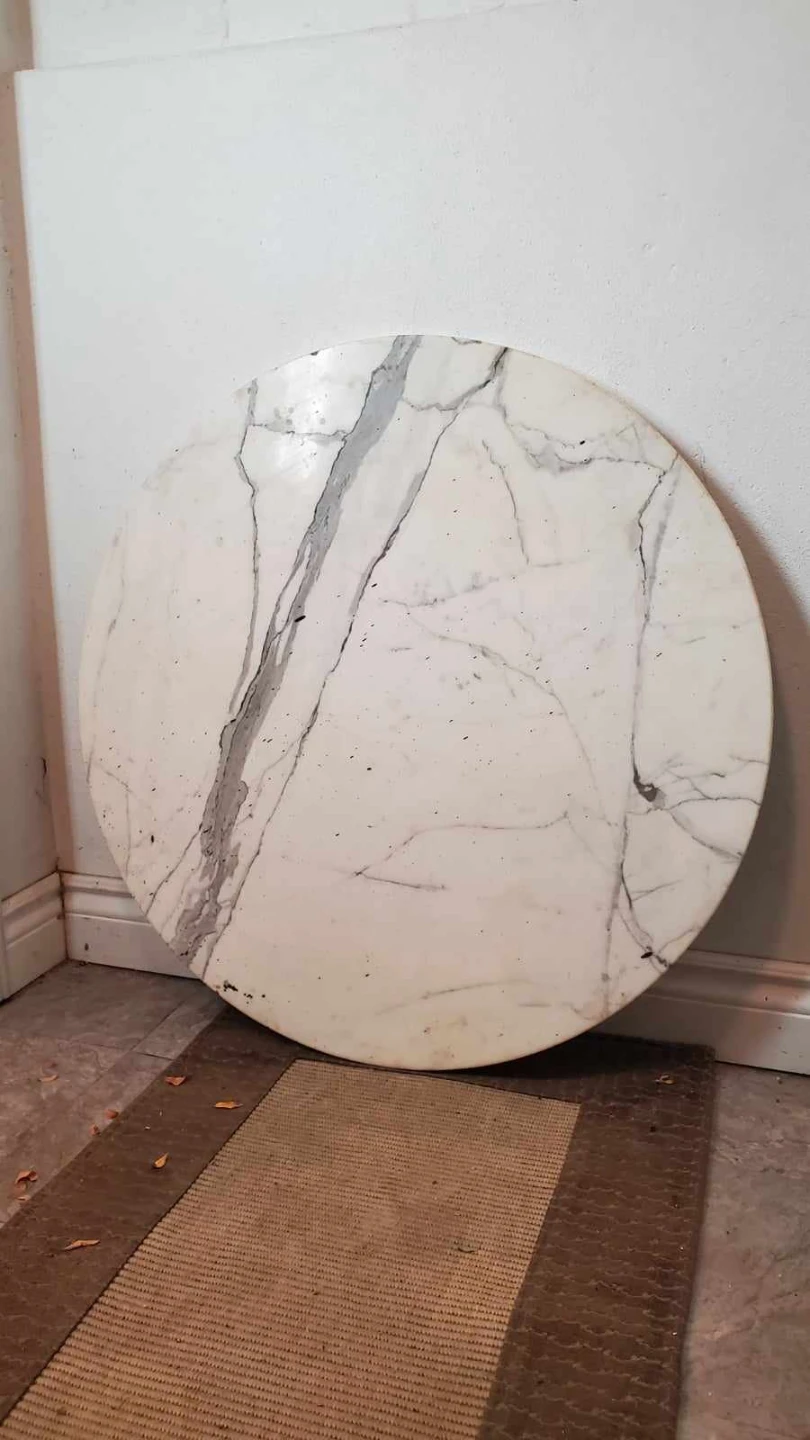 Round Marble Look Table Top