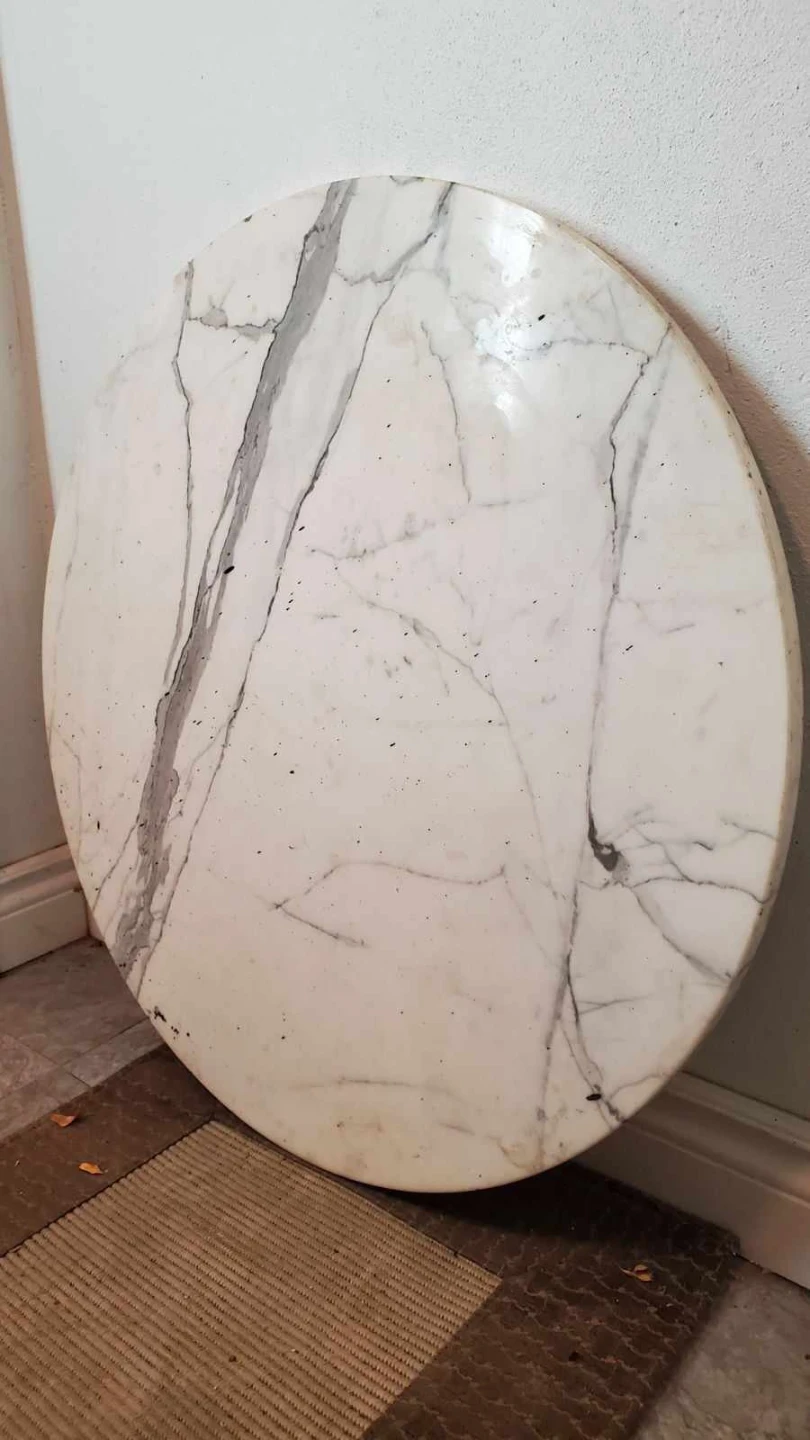 Round Marble Look Table Top - photo 2