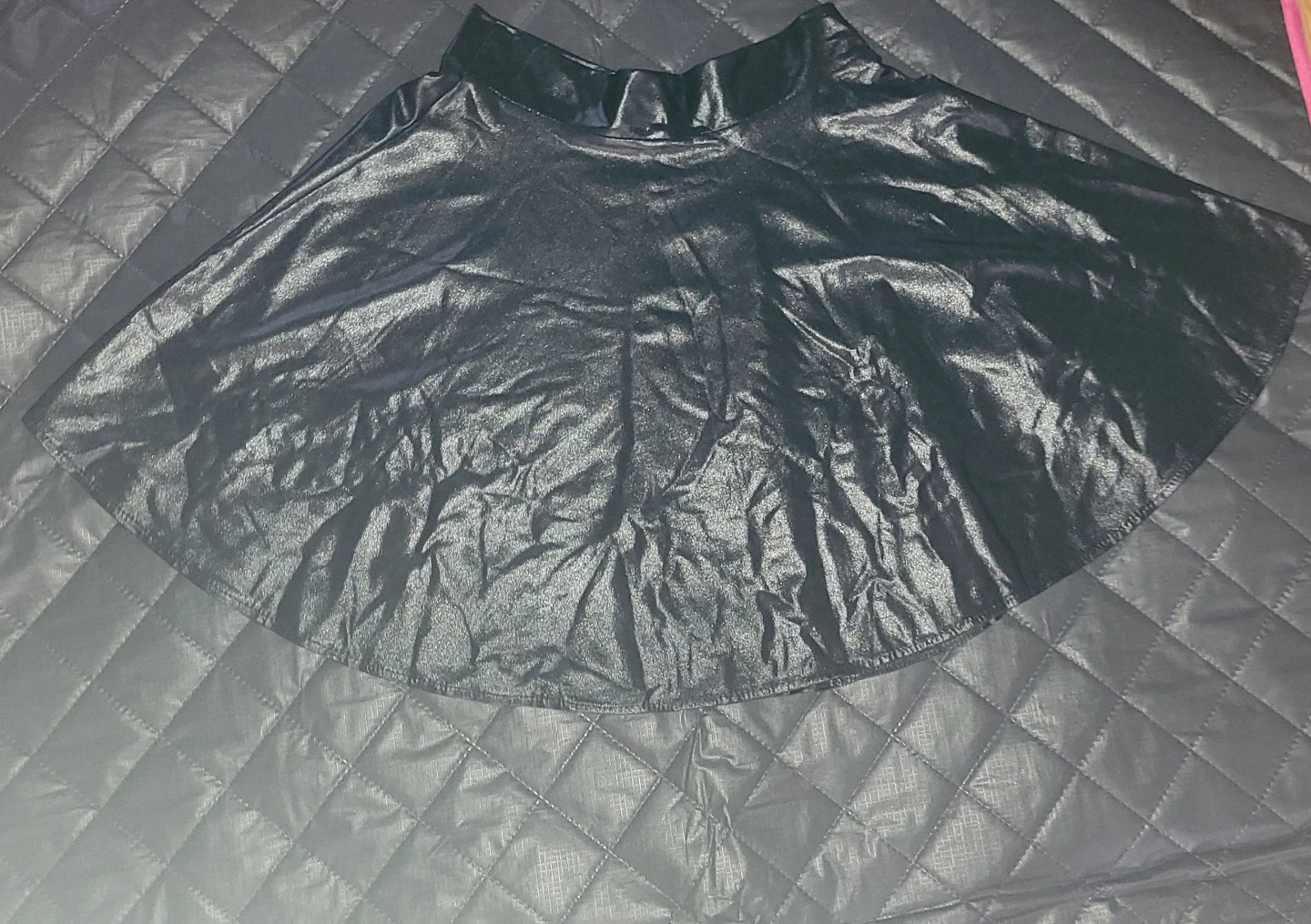 Black Faux Leather Mini Skirt - photo 2