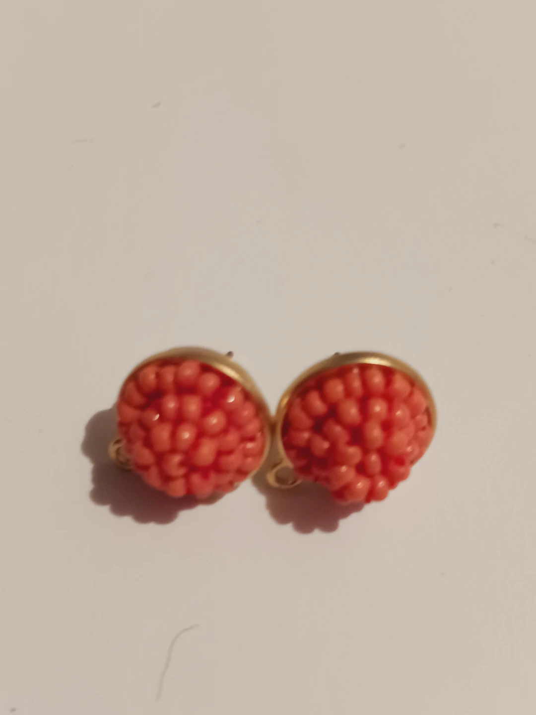 Coral Ball Button Earrings - photo 2