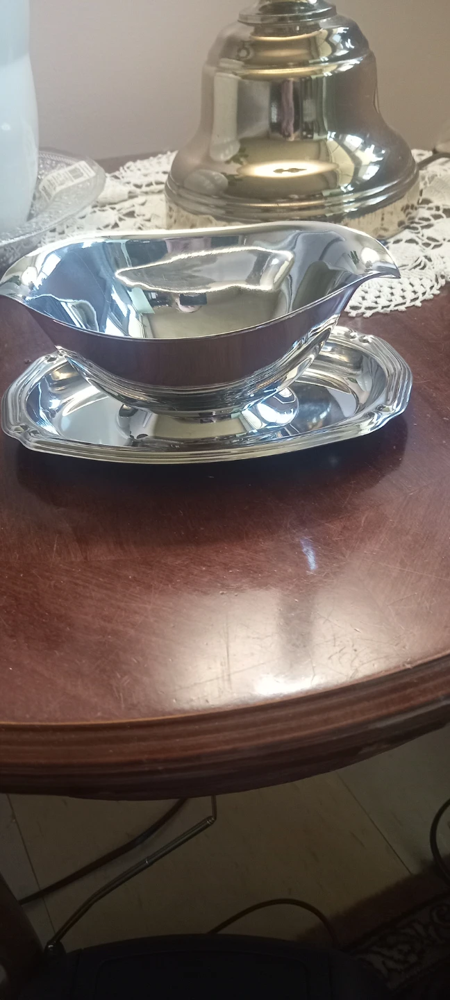Stainless Steel Gravy Boat with Saucer