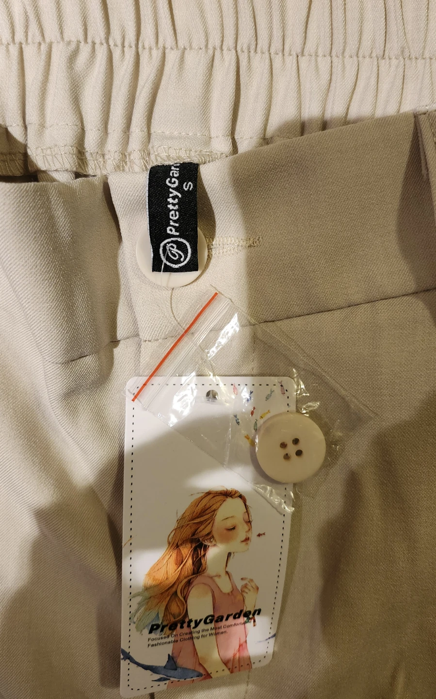 PrettyGarden Beige Wide Leg Pants - Size S - photo 3