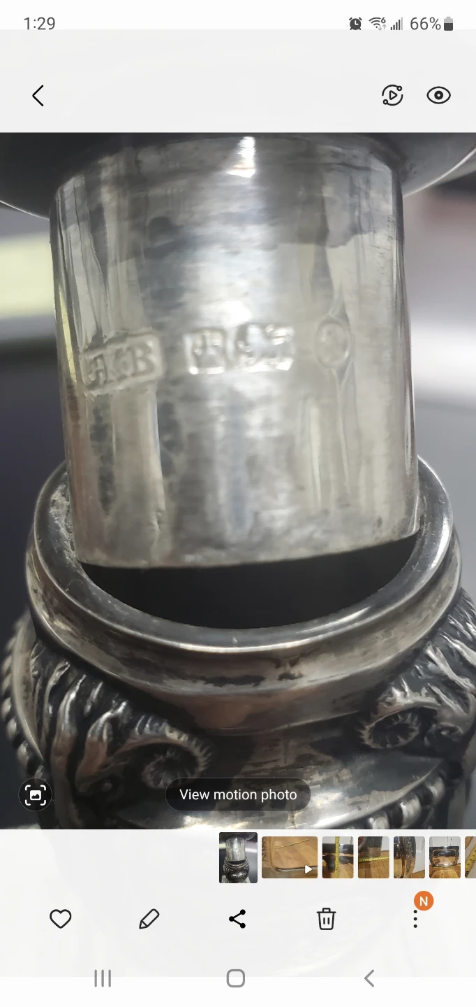 STERLING SILVER Antique Silver Candlestick Holder - photo 4