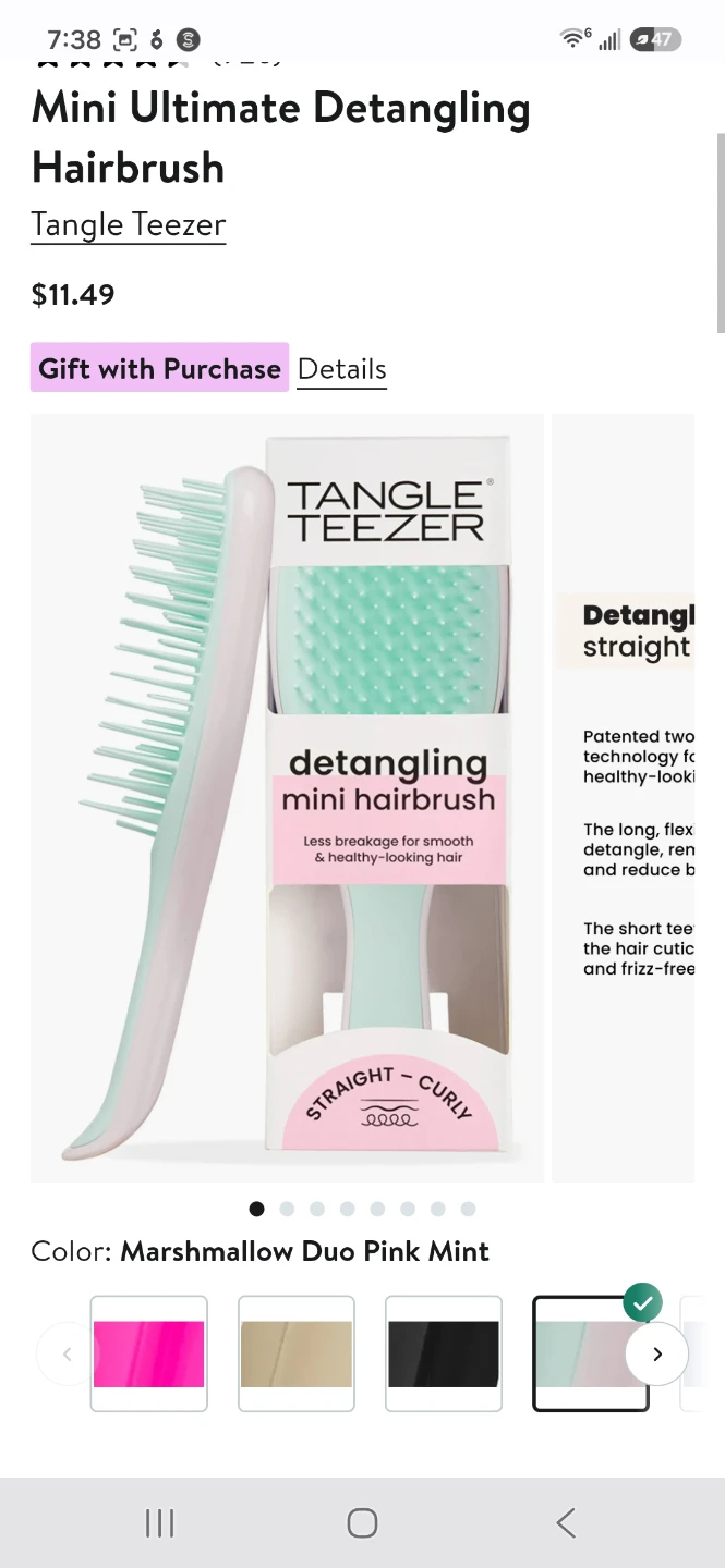 Tangle Teezer Mini Detangling Hairbrush ⚽️ - photo 3