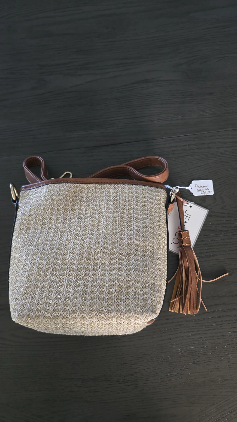 JEN & CO Woven Bucket Bag with Tassel - photo 2