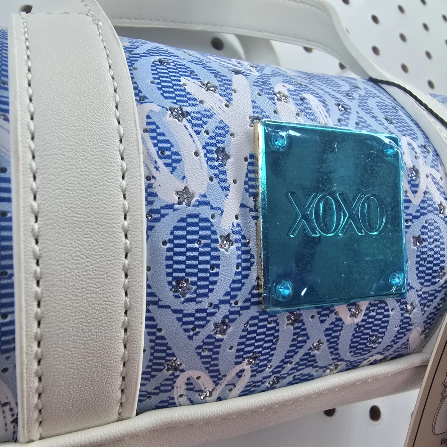XOXO Blue & White Monogram Barrel Bag - photo 3