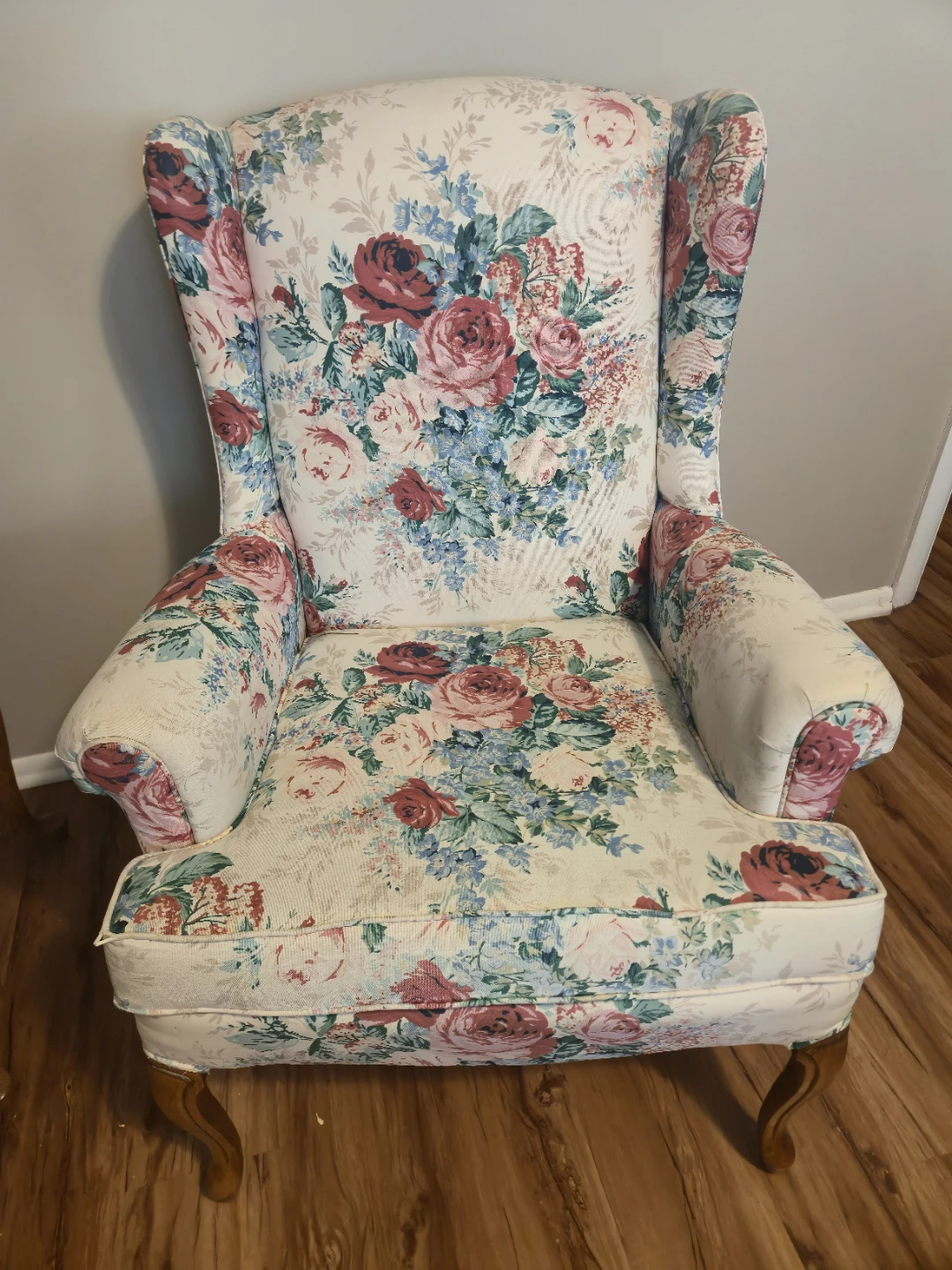 Floral Wingback Accent Chair