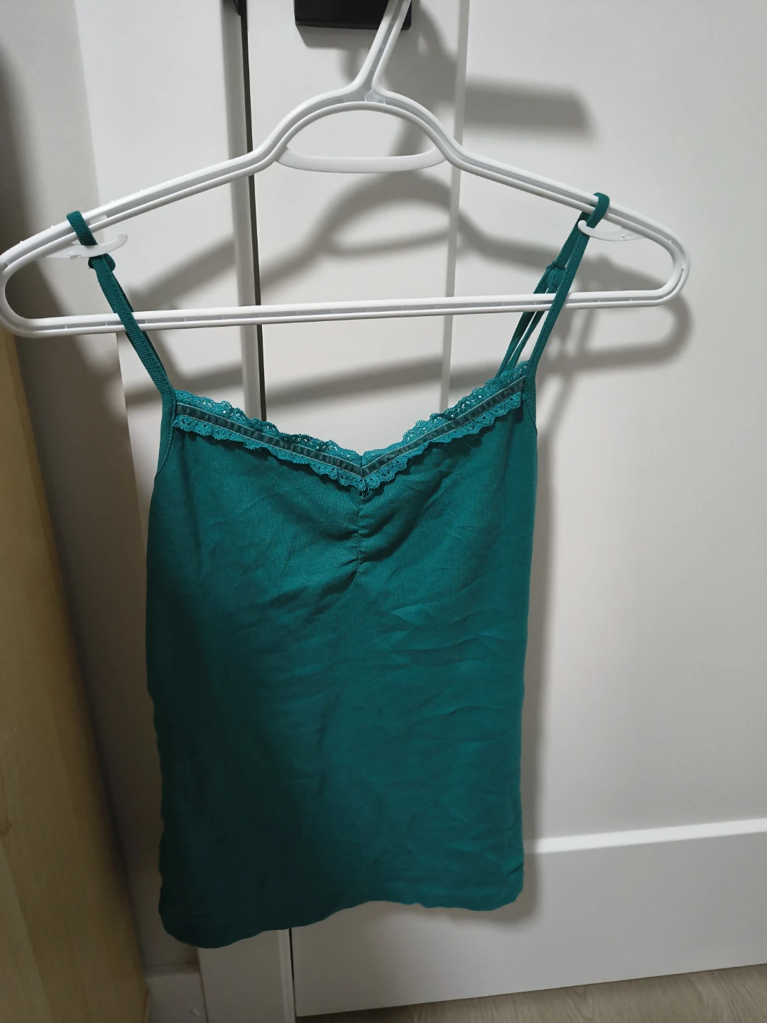 Teal lace cami