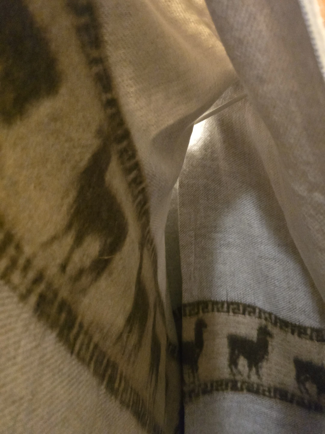 NEW authentic Peru Cream Alpaca Blend Poncho with Scarf - photo 4