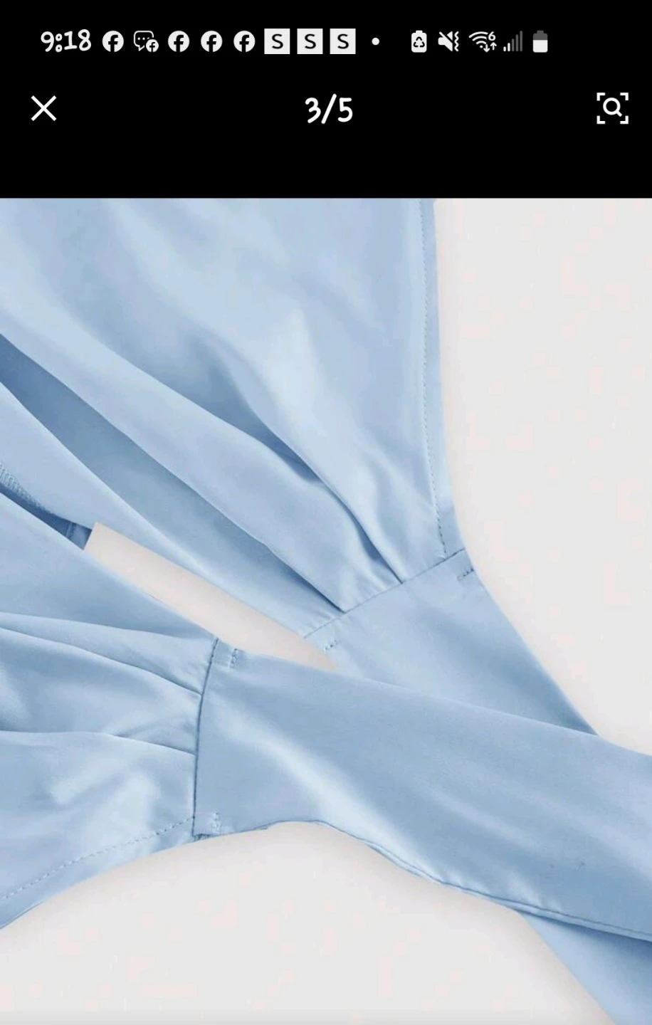 SHEIN MOD Light Blue Crisscross Tank Top - photo 2