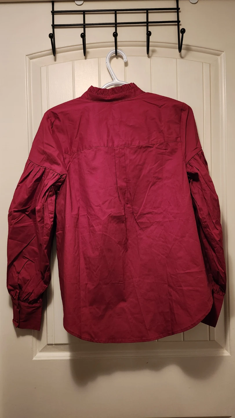 A New Day Red Button-Up Blouse - photo 3