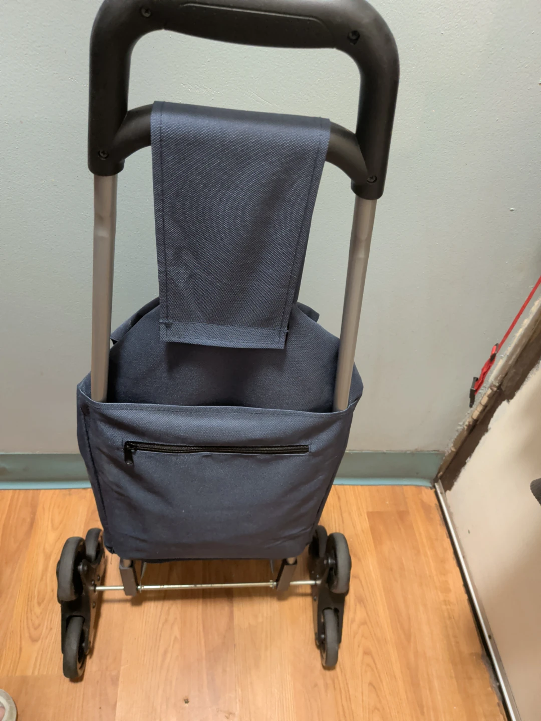Blue Rolling Shopping Cart - photo 2
