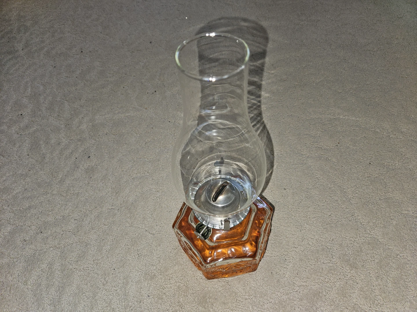 Amber Glass Oil Lamp - photo 2