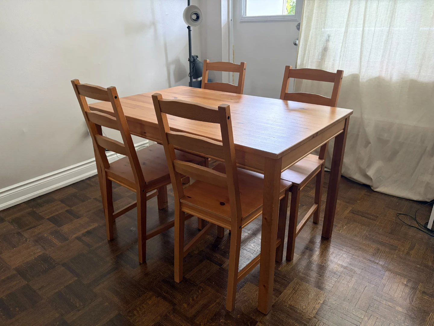 IKEA HÄGERNÄS Table and 4 Chairs - Antique Stain Pine