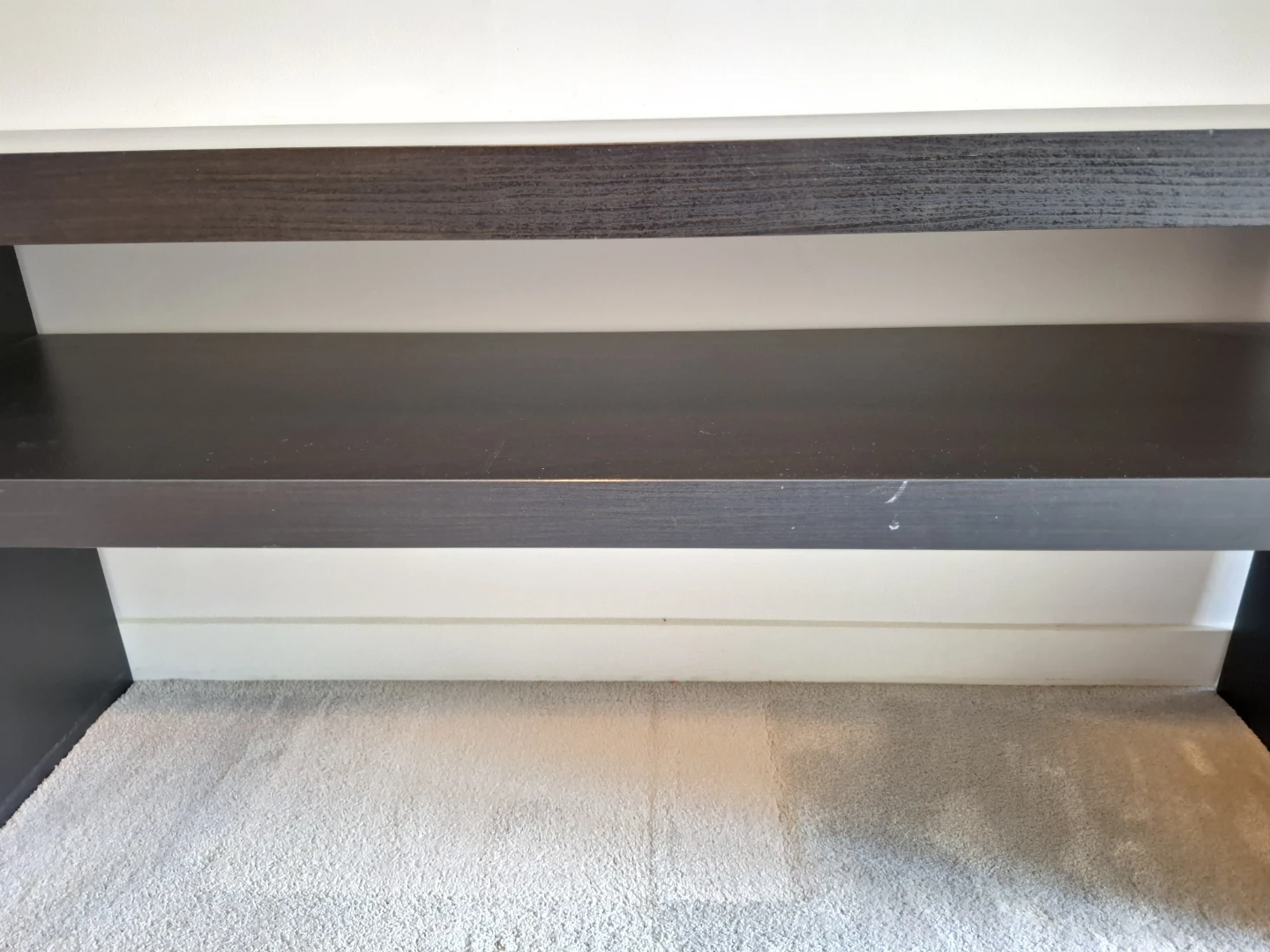 Ikea Dark Wood Console Table with Shelf - photo 3